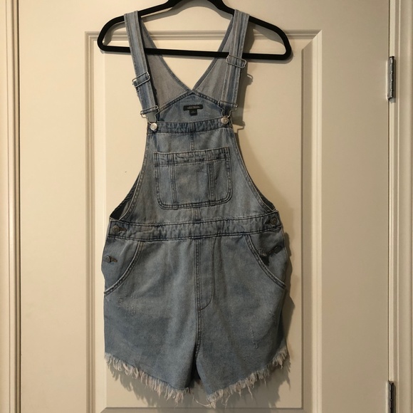 Target Wild Fable Denim Shortalls Overalls - Picture 2 of 5